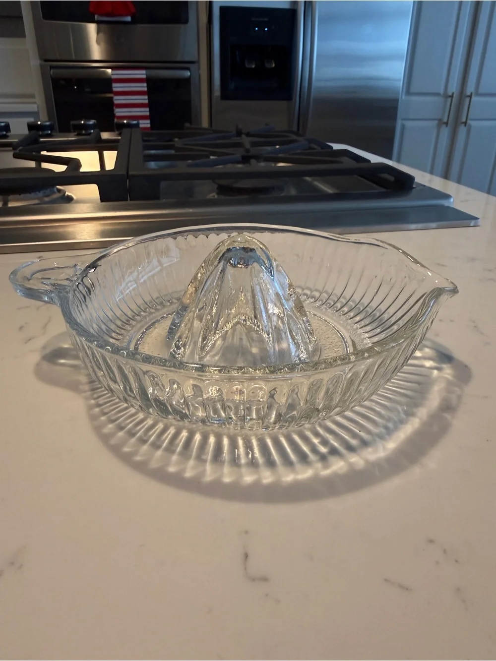 Clear Glass Lemon Juicer Reamer vintage clear